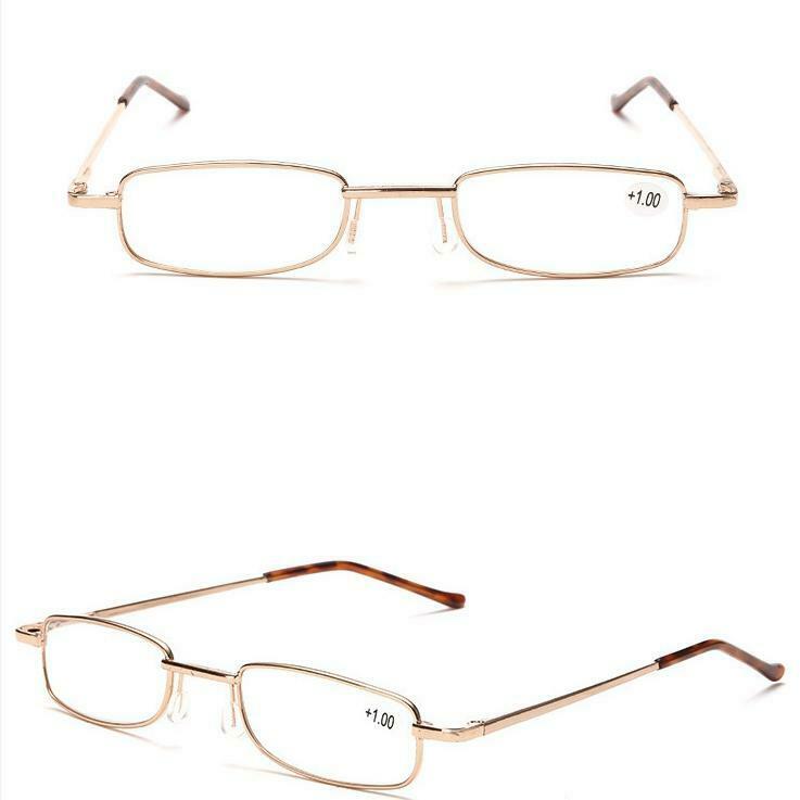 Classic Unisex Reading Glasses, Slim Design Compact Readers Travel with Case