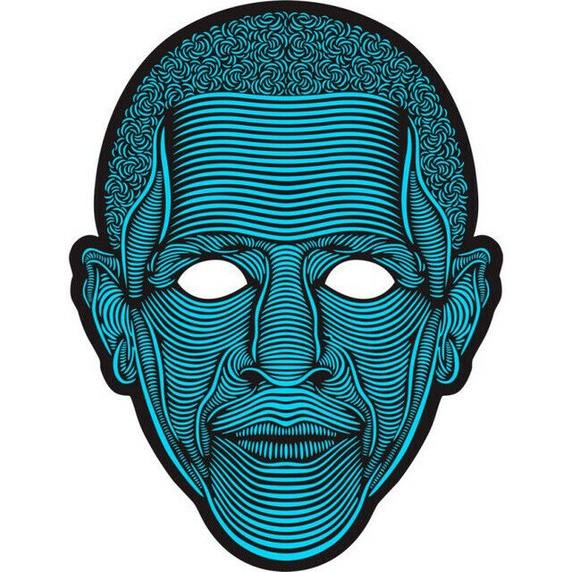 Halloween LED Glowing Mask with Voice Control and 3D Dance feature, Light Up The Purge Party
