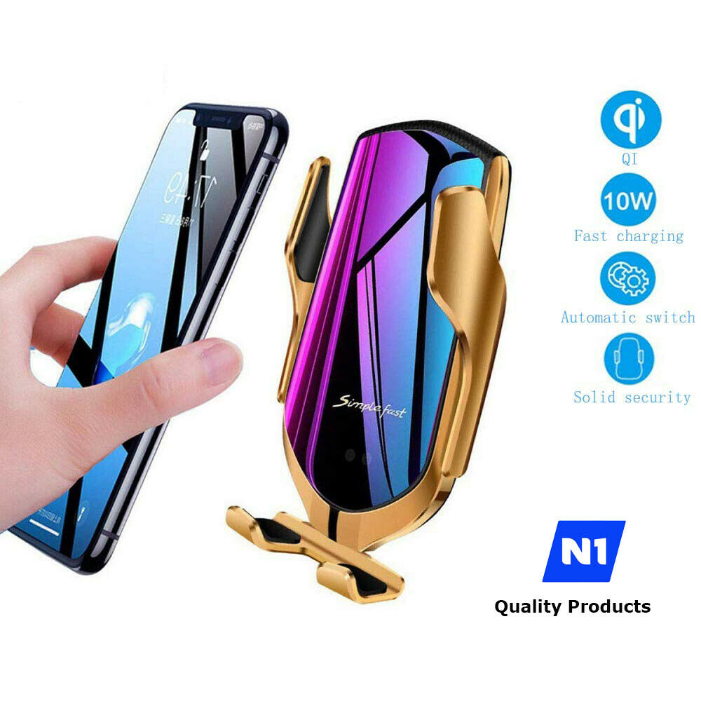 Wireless Car Charger Automatic Clamping Smart Sensor Car Air Vent Phone Wireless Charger Holder 10 W