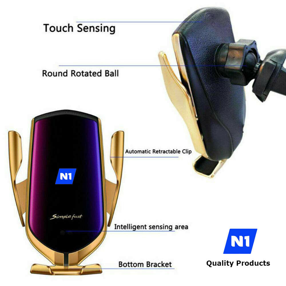 Wireless Car Charger Automatic Clamping Smart Sensor Car Air Vent Phone Wireless Charger Holder 10 W