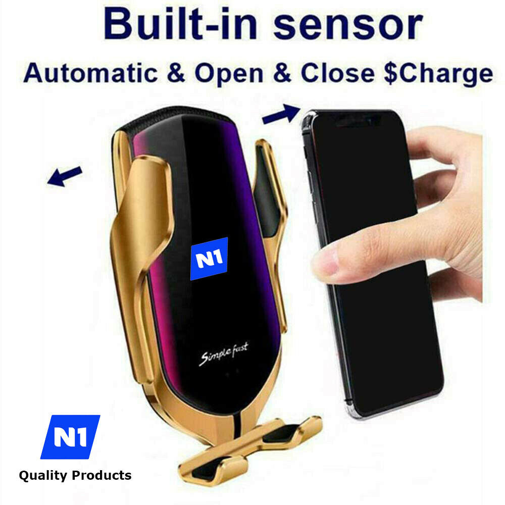 Wireless Car Charger Automatic Clamping Smart Sensor Car Air Vent Phone Wireless Charger Holder 10 W
