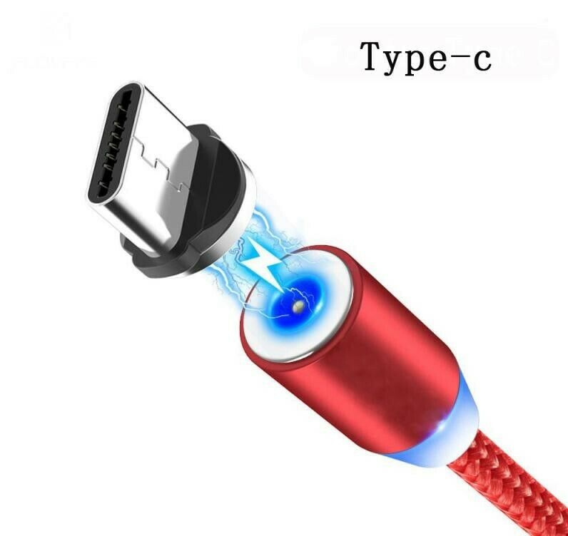 3 in 1 2A Magnetic Fast Charging Cable Micro USB Type C Charger Data Sync Cord