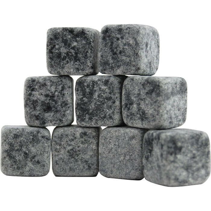 8pcs Whiskey Whisky Scotch Soapstone Cold Glacier Stone Ice Cubes Rocks w/ Bag
