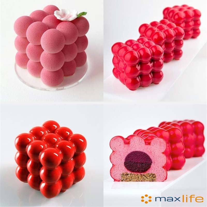 Cupcakes, Ice Cube Maker and 3D Mold Magic Cube. Bar Party Silicone Trays Molds, chocolate cakes designs - X Large size