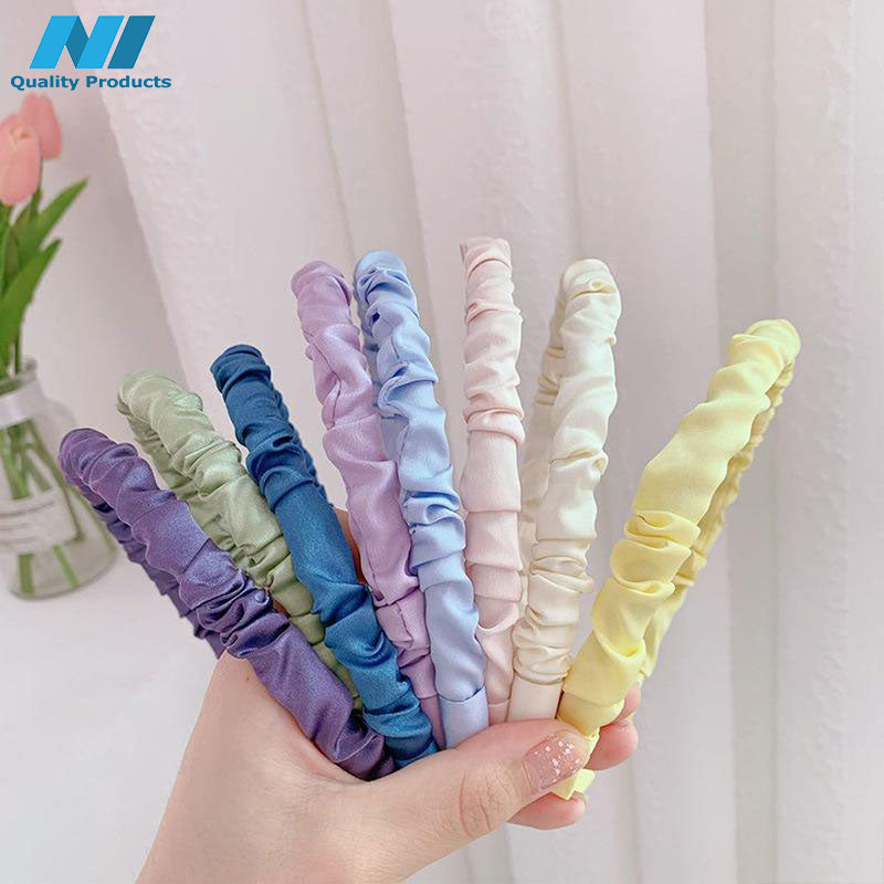 N1 Wrinkled Hairband Casual Design Women's Hair Hoop Headband, Hair Accessories