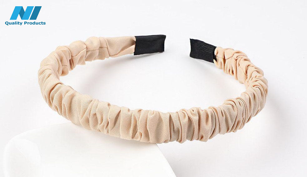 N1 Wrinkled Hairband Casual Design Women's Hair Hoop Headband, Hair Accessories