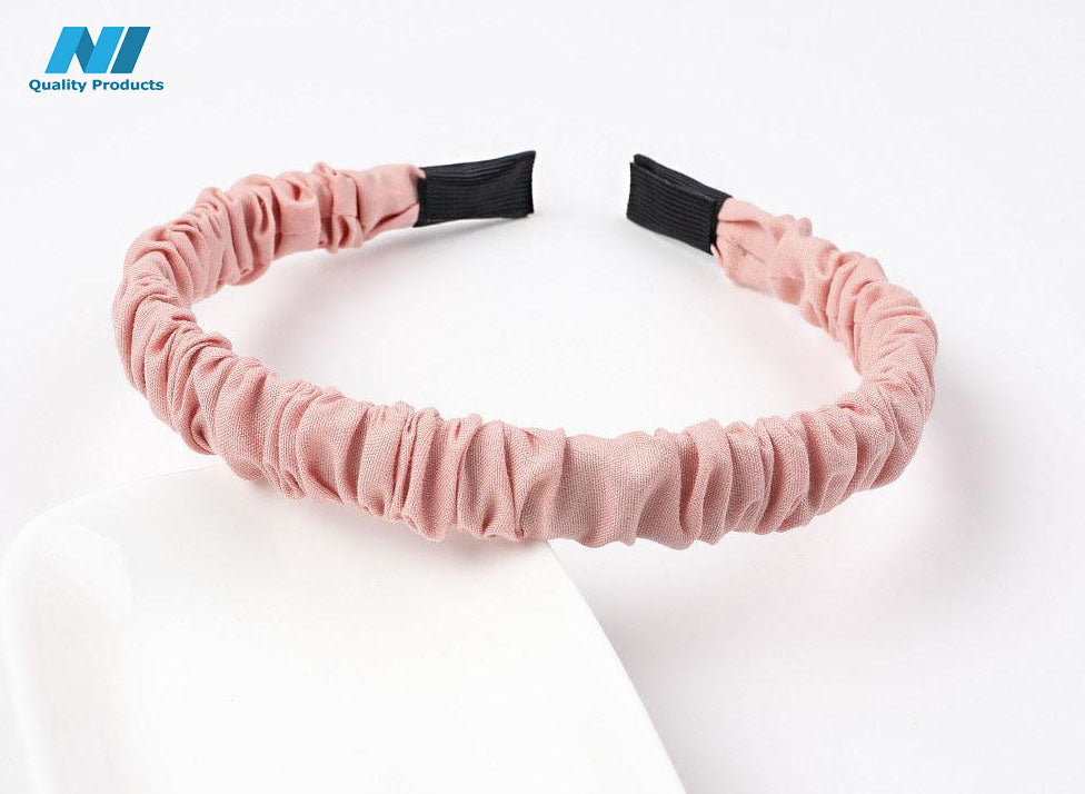 N1 Wrinkled Hairband Casual Design Women's Hair Hoop Headband, Hair Accessories