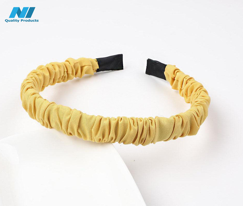 N1 Wrinkled Hairband Casual Design Women's Hair Hoop Headband, Hair Accessories