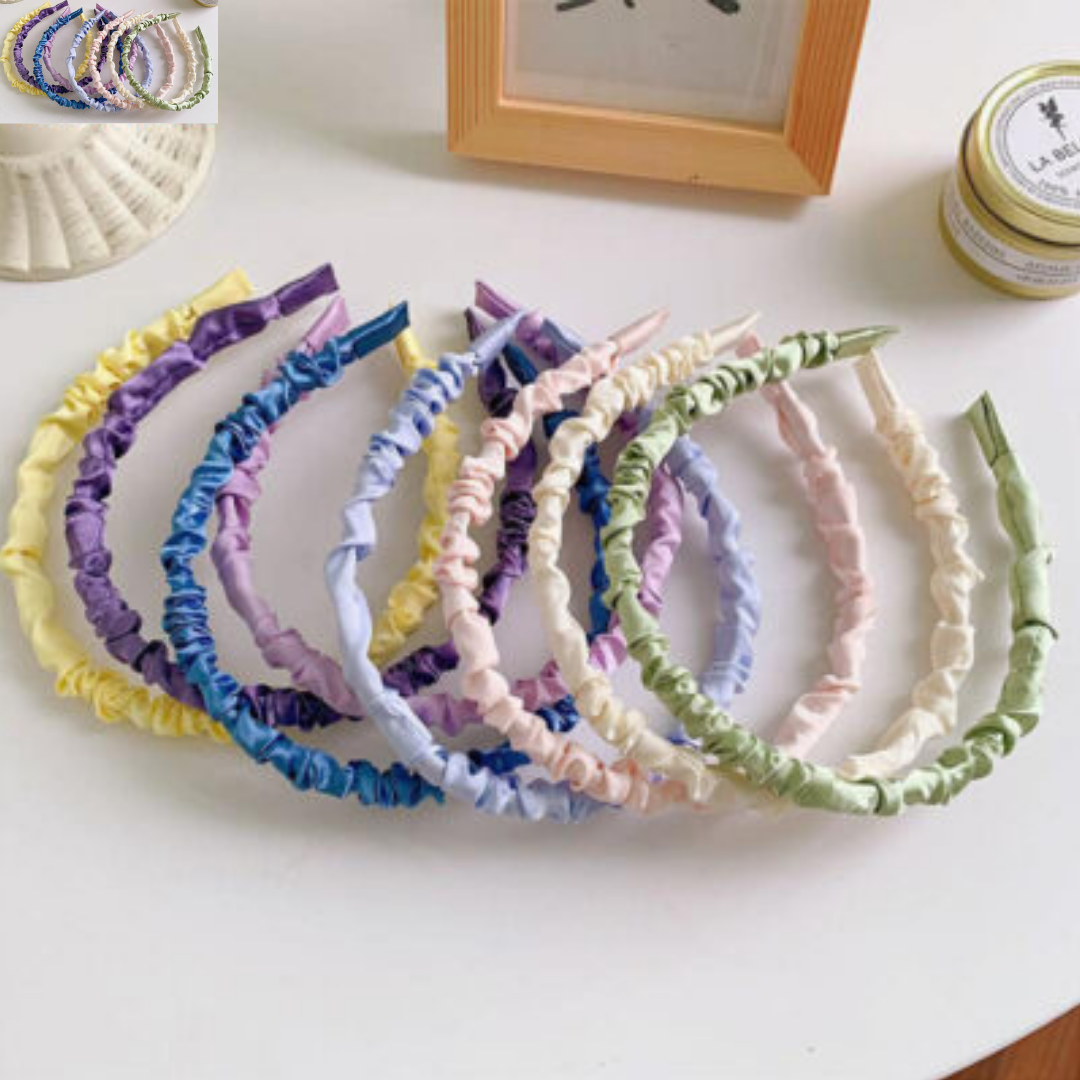 N1 Wrinkled Hairband Casual Design Women's Hair Hoop Headband, Hair Accessories