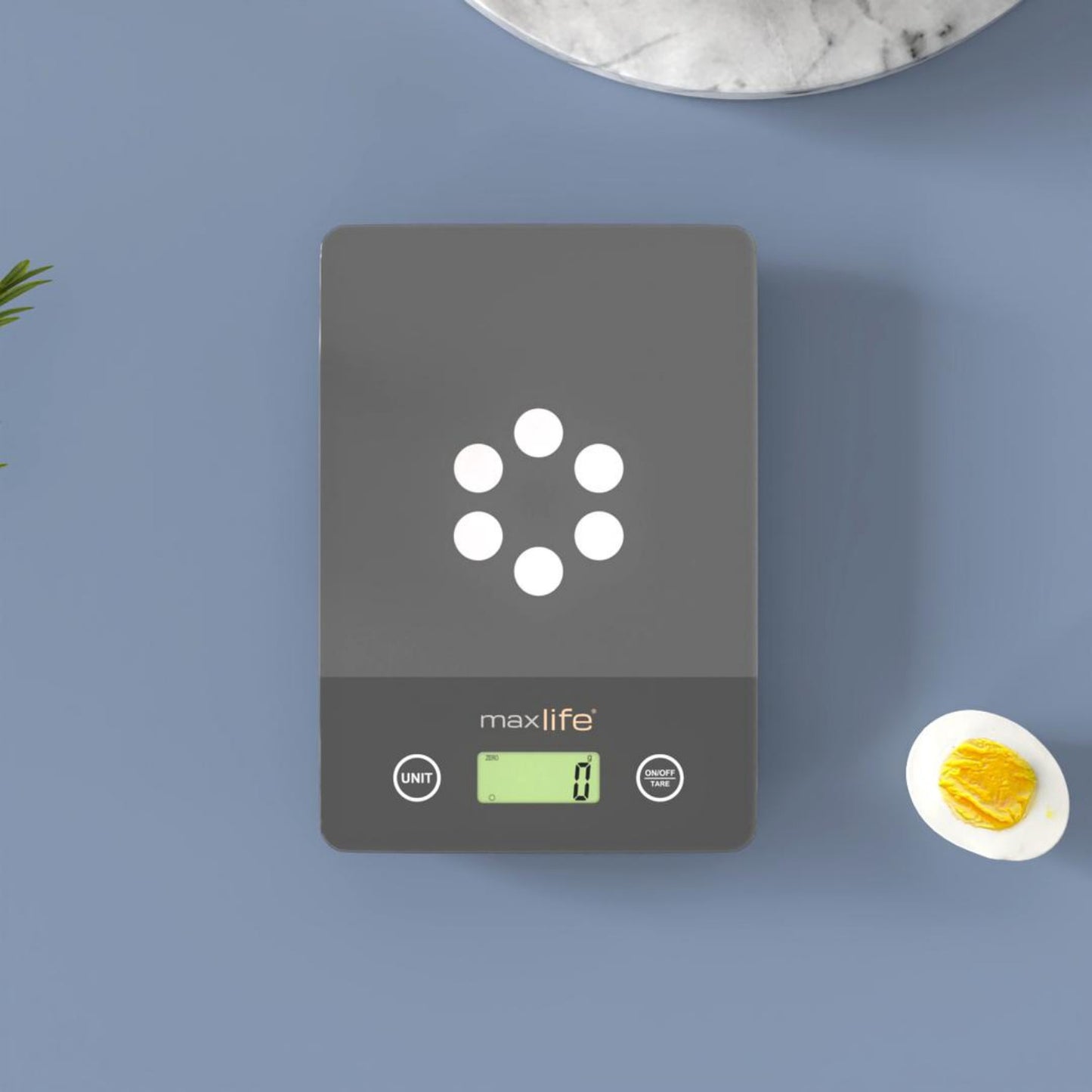 Max Life Digital Kitchen Scale ML-CF1 - High Accuracy Food Scale with Tare and Multi-Unit Measurement, Slim Design with Large LCD Display