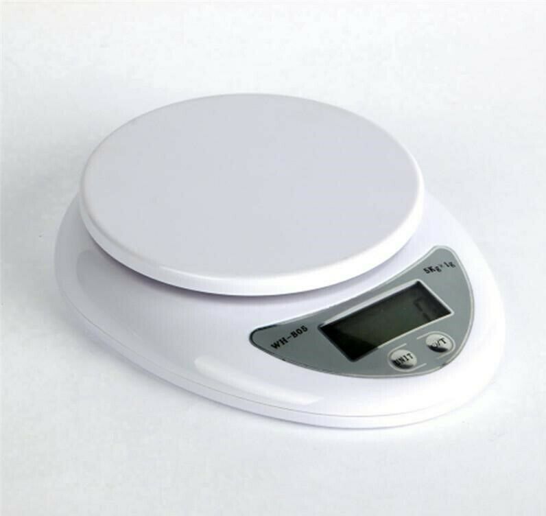 Digital Kitchen Scale, Multifunction Food Scale, Diet Food Compact Kitchen Scale Measures in Grams and Ounces 5KG / 11 LB