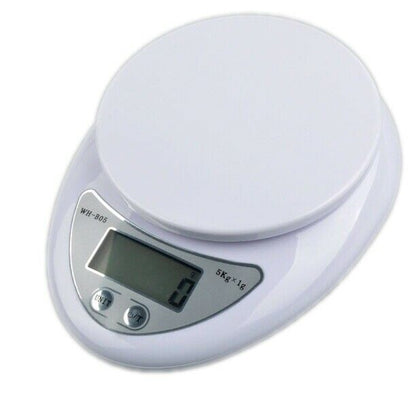 Digital Kitchen Scale, Multifunction Food Scale, Diet Food Compact Kitchen Scale Measures in Grams and Ounces 5KG / 11 LB