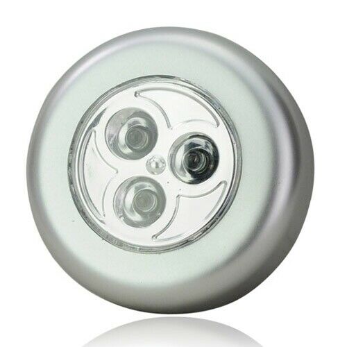 3 LED Touch Push On Off Light Self-Stick On Click Battery Operated Lights