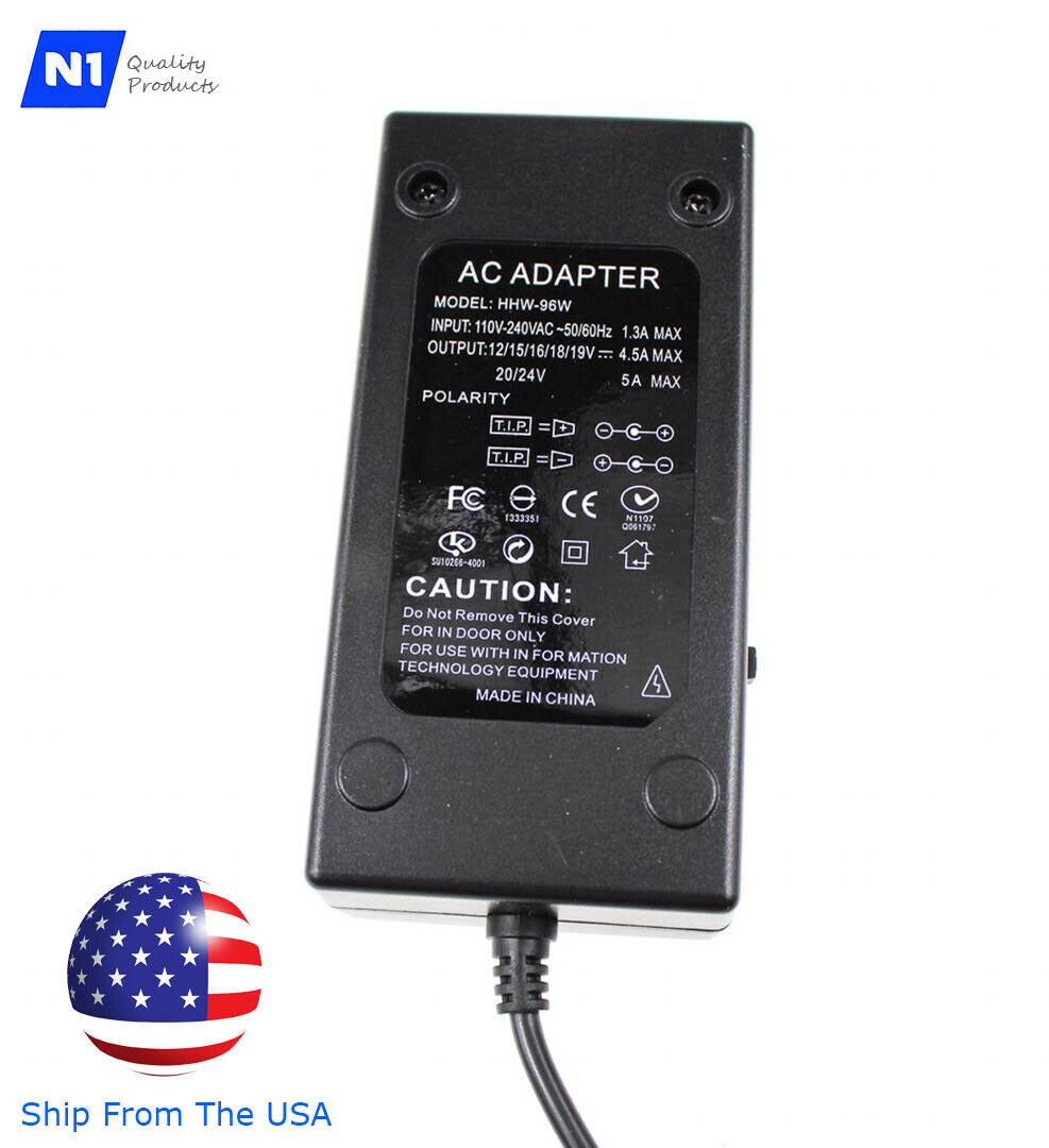 Universal Laptop Charger AC Adapter 96W for Most Brands Lenovo, HP, Samsung, Dell, Sony, Asus, Acer