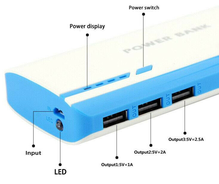 20000mAh Portable External Battery Charger Power Bank for Cell Phone