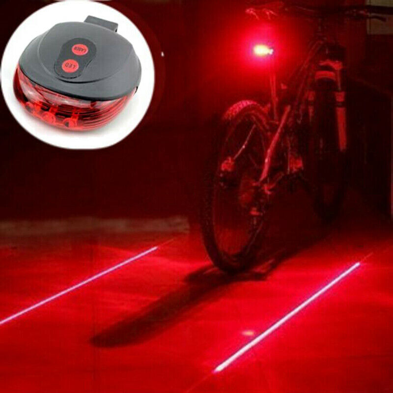 N1- Bike Light Rear Tail 5 LED + 2 Laser Flashing Safety Warning, High flash Leaser Beam for your Bicycle