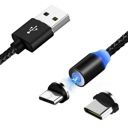 USB Magnetic Universal Charging Cable, High Quality Nylon Bend Free Magnetic Cable For Apple, Samsung, Android