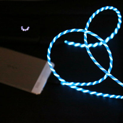 USB Magnetic Universal Charging Cable, LED Flowing Light Magnetic Cable For Apple, Samsung, Android