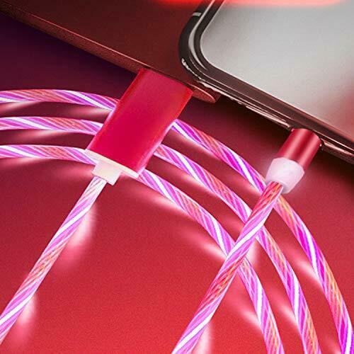 USB Magnetic Universal Charging Cable, LED Flowing Light Magnetic Cable For Apple, Samsung, Android