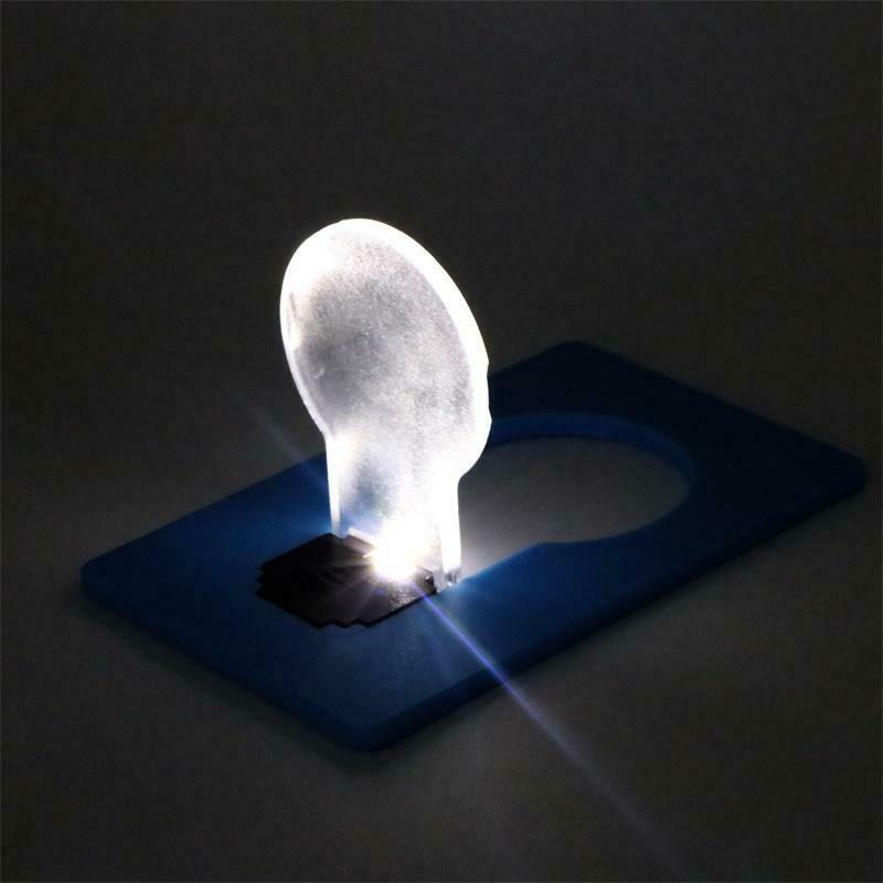 Credit Card Size Wallet Portable Folding LED Night Light Lamp Bulb