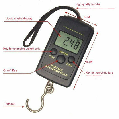 N1 Digital Hanging Luggage Scale, Portable Handheld Baggage Scale, 88 Pounds