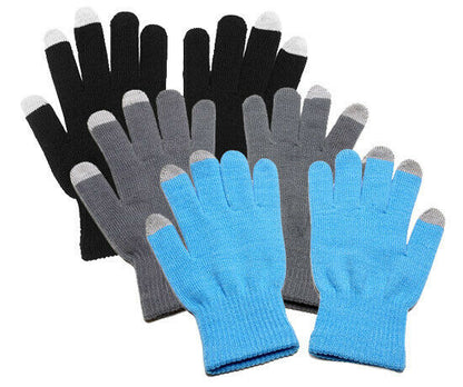 Winter Men Women Knit Smart Phone Touch Screen Full Finger Mittens Warm Gloves