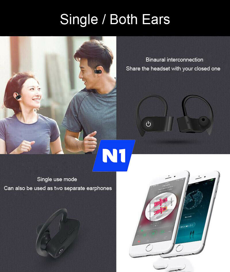 N1 Wireless Sport Earbuds Bluetooth 5.0 Headphones & Power PRO Charging Cable