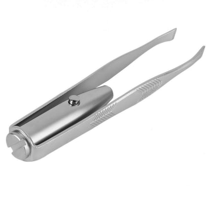 N1- Stainless Steel Make Up LED Eyebrow Hair Removal Tweezers