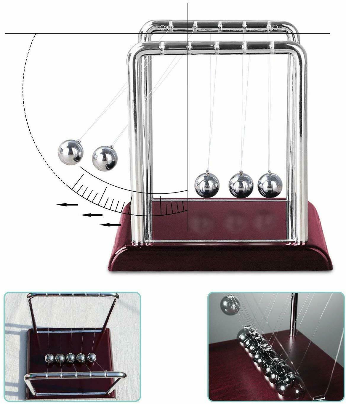 Newtons Cradle Office Desk Toy Kenetic Education Gravity Balance Balls