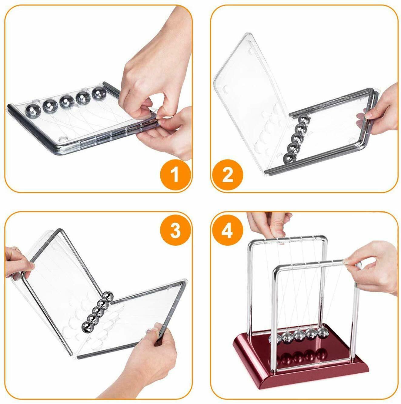 Newtons Cradle Office Desk Toy Kenetic Education Gravity Balance Balls