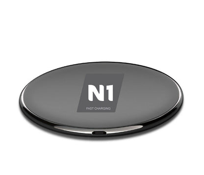 N1 Fast Qi Wireless Charging Pad 2.0 Amp 10W, Universal Fast Wireless Charging Pad for iPhone X, Galaxy S8,S9,S10