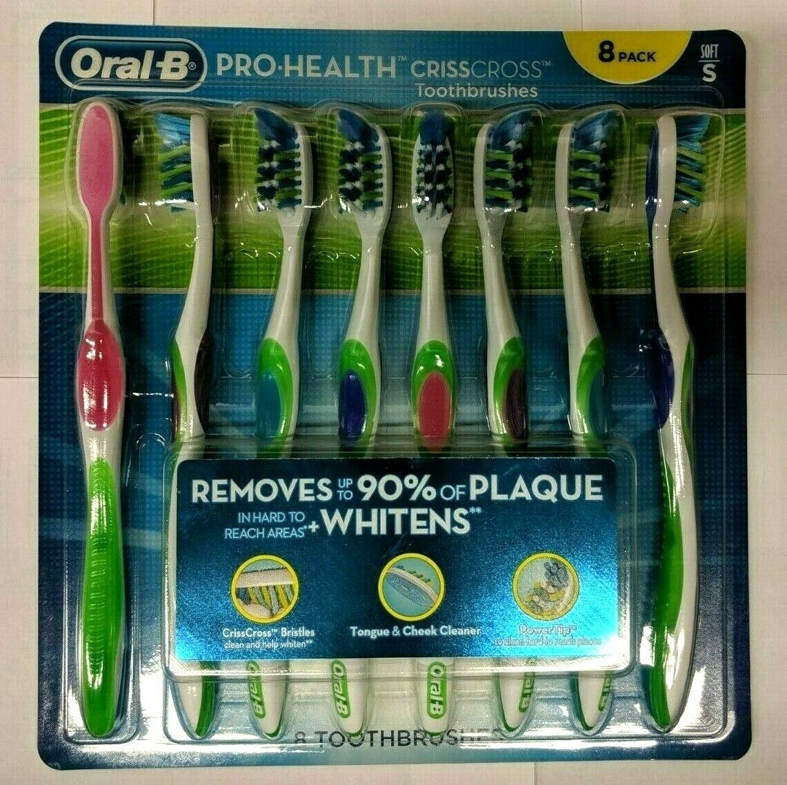 Oral-B Pro-Health Criss Cross Toothbrushes - 8 Value Pack  Soft