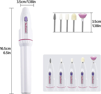 5 In 1 Manicure Pedicure Nail Drill Set Professional Electric Nail File Grinder Grooming Personal Manicure and Pedicure