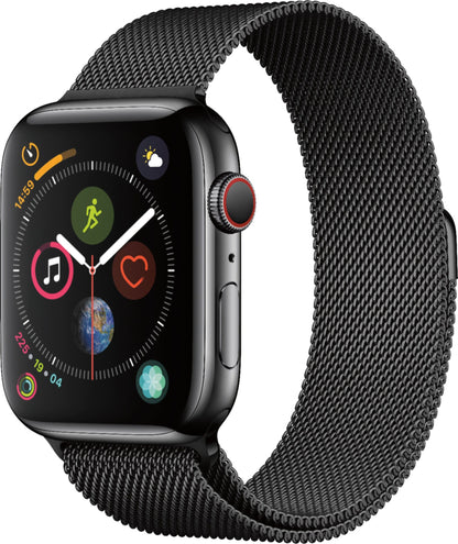 Apple Watch Series 4 (GPS) 44mm / 40mm Space Gray 16GB Aluminum Case with Black Sport Band - WiFi GPS