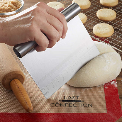 Pizza Dough Scraper Cutter Pastry Cake Stainless Steel Divider Dough Knife