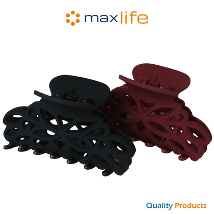 Max Life Large Hair Claw Clips for Women, Thin Thick Hair, Strong Hold 4 Inch Nonslip Hair Clips