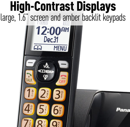 Panasonic Cordless Phone with Call Block and Contrast Displays KX-TGD513B/ KX-TGD512B/ KX-TGD510B