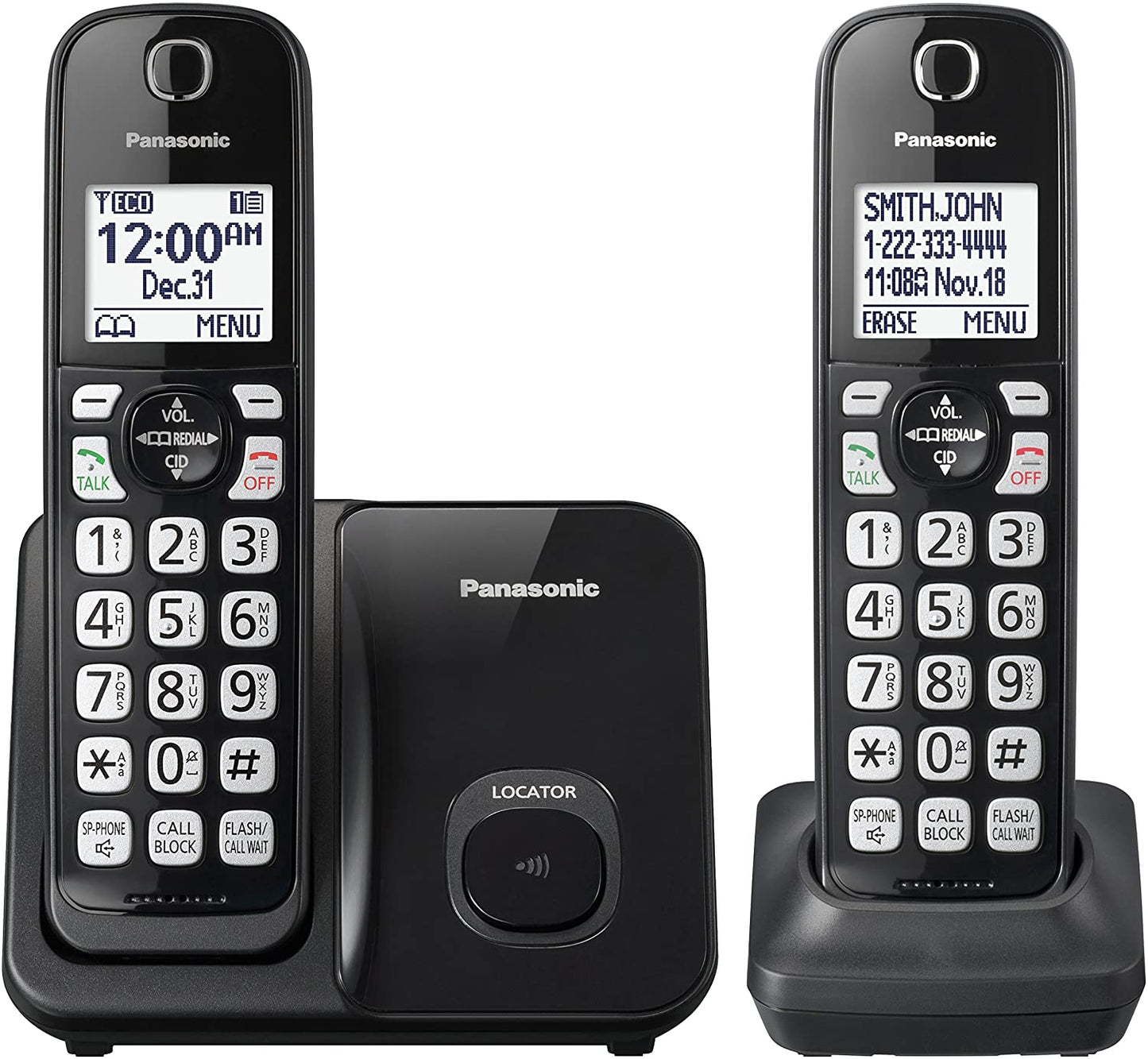 Panasonic Cordless Phone with Call Block and Contrast Displays KX-TGD513B/ KX-TGD512B/ KX-TGD510B