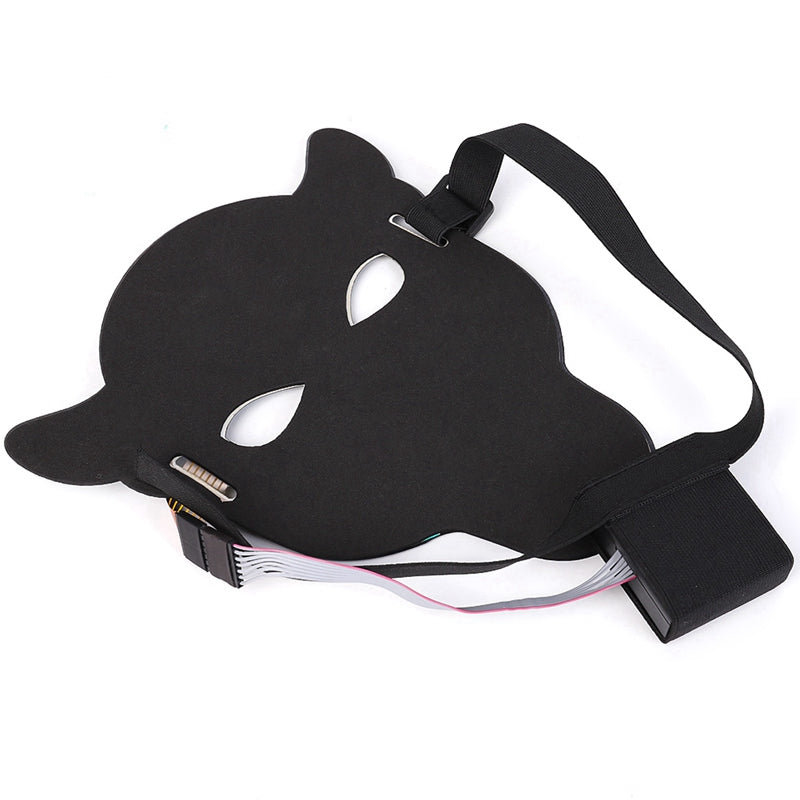 Halloween LED Glowing Mask with Voice Control and 3D Dance feature, Light Up The Purge Party