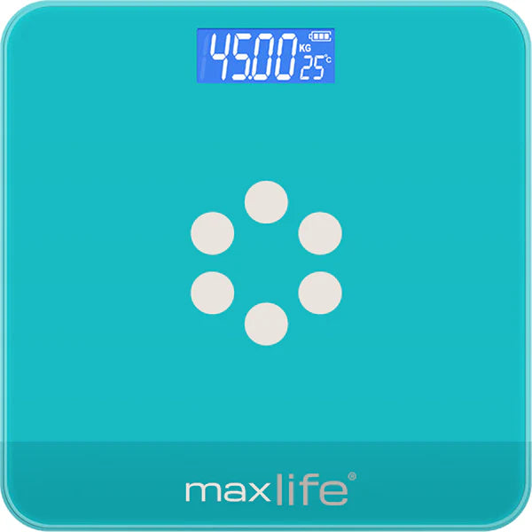 Max Life Digital Body Weight Scale - Step-On Technology, High Accuracy Bathroom Scale for Weight, Multiple Sizes and Colors 400lb