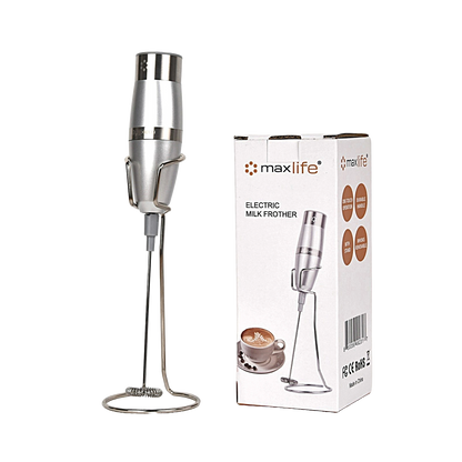 Max Life Premium 1900 RPM Hand Electric Milk Frother - Stainless Steel Frother / Mixer & Egg Beater with Stand for Coffee, Lattes, and Cooking