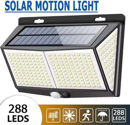 Solar Power 288 LED Lights PIR Motion Sensor Outdoor Security Lamp Wall