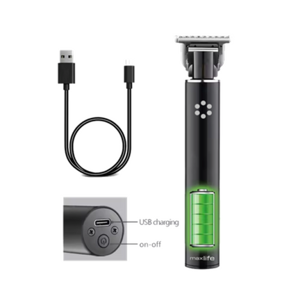 Rechargeable Electric Hair Trimmer Beard Haircut Grooming Kit with Precision T-Blade