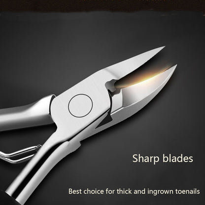 Sharp Stainless Steel Toenail Clippers for Thick or Ingrown Nails, Soft Non-Slip Handle Nails Cutter