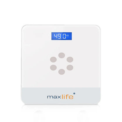 Max Life Digital Body Weight Scale - Step-On Technology, High Accuracy Bathroom Scale for Weight, Multiple Sizes and Colors 400lb