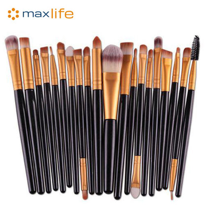 Max Life - Makeup Brushes Kit 20 Pcs Set, Powder Foundation Eyeshadow Eyeliner Lip Brush