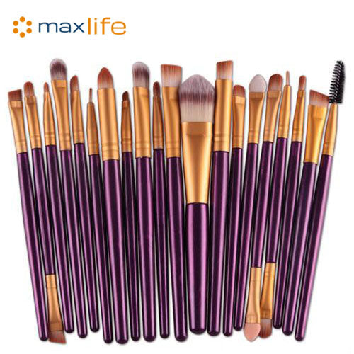 Max Life - Makeup Brushes Kit 20 Pcs Set, Powder Foundation Eyeshadow Eyeliner Lip Brush