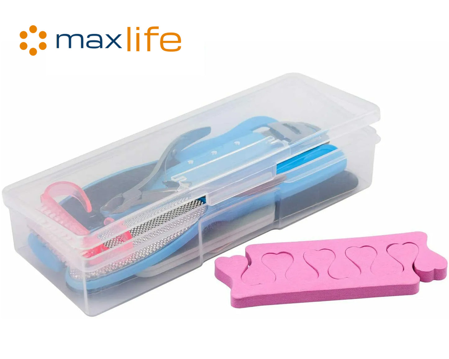 MaxLife Professional Stainless Steel Pedicure Tools Set 20 in 1, Foot Care Kit