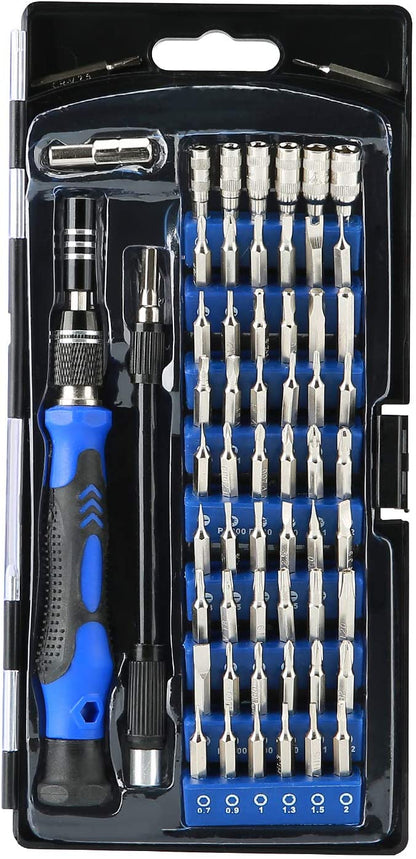 N1 Precision Screwdriver Set,60-Piece Electronics Precision Screwdriver in 1 with 56 Bits Multi-Type Magnetic Screwdriver Kit, Stainless Steel Professional Repair Tools Kit For Phone, Laptop, PC, Camera