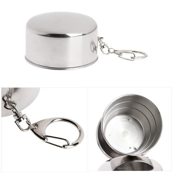 N1 Collapsing Cup, Stainless Steel Folding Cup, for Travel, Portable Retractable Telescopic Collapsible